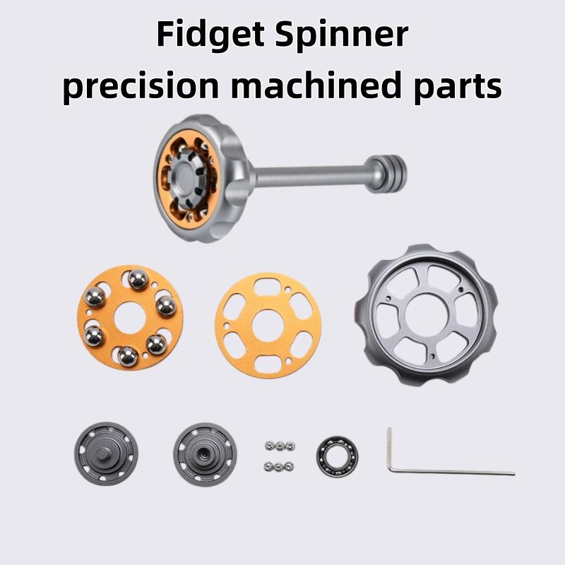 Metal EDC Fidget Turntable Toy With Handle Precision Rotating Gadget Anxiety Stress Relief Focus Training Gift For Adults