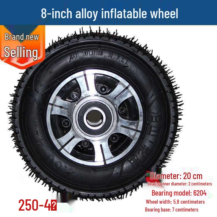 Inflatable Wheels Set: 2x 10", 6", & 14" Wheels; 4" Tiger Cart Tire; 8" Hand Truck Wheel