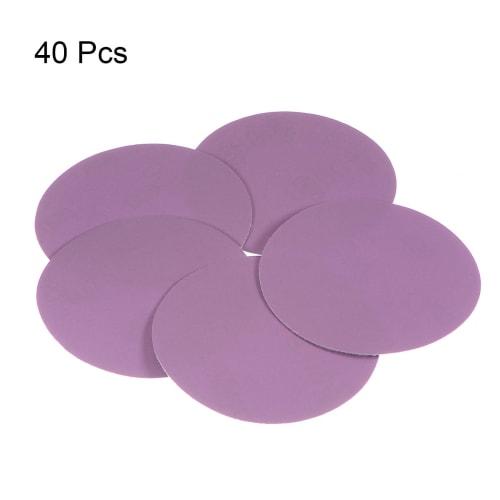 uxcell Purple Sanding Discs, 600 Grit, 75mm Hook and Loop Circular Sandpaper, Professional Sandpaper for Wet and Dry Polishing, Metal, Wood, and Drywa
