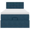 Ottoman Bed with Mattress & LEDs Dark Blue 90 X 190 Cm Velvet