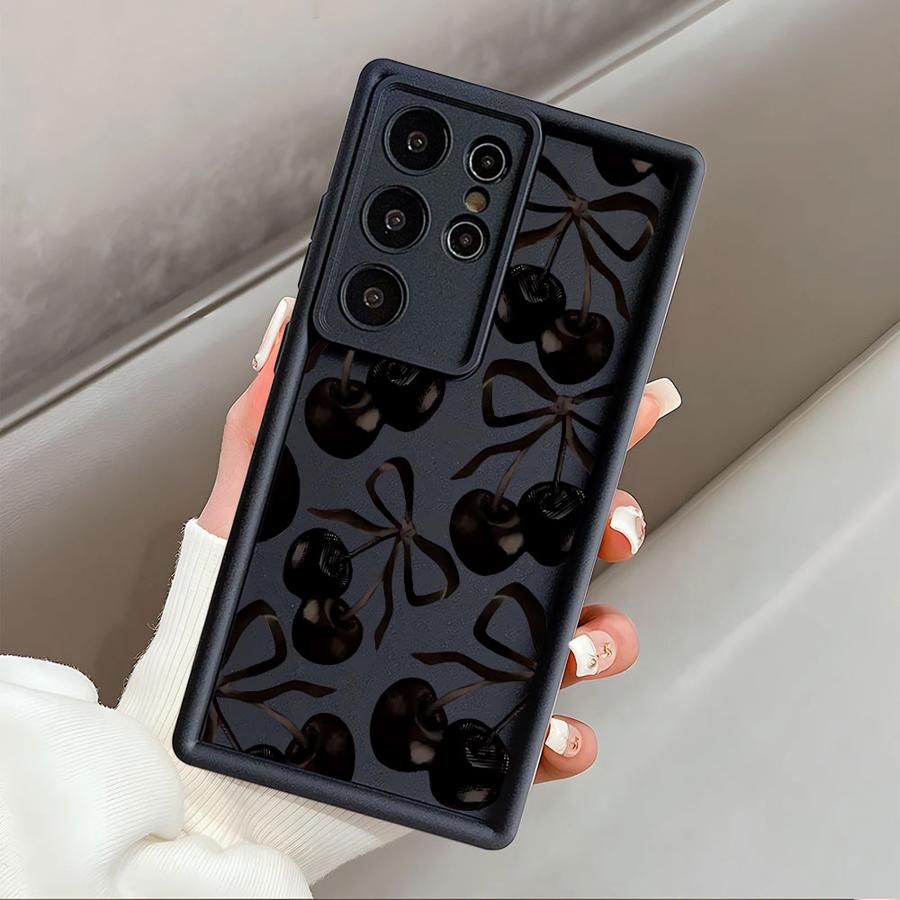 Stylish Cherry Pattern Case for Samsung Galaxy S21 S20FE S24 Plus S23 FE S25 Ultra S24Ultra S22 S25 Edge Phone Cover