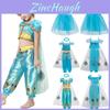 Elegante Fantasia de Cosplay da Princesa Jasmine para Meninas Conjunto de Vestido Macio e Confortável