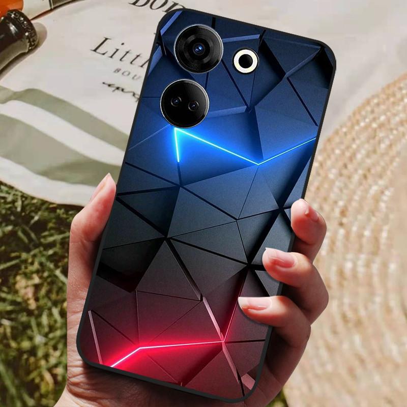 Für Tecno Camon 20 4G Hülle Silikon Rückseite Handyhülle für Tecno Camon 20 Pro 5G Hüllen Camon20 Pro 4G Weiche Bumper Coque Hülle