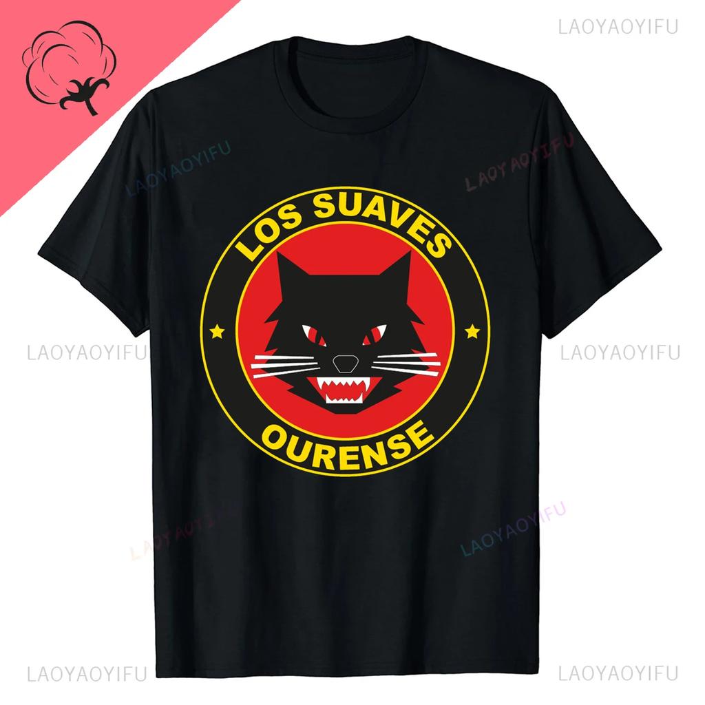 Los Suaves Ourense Samurai Top Tshirts Summer Shortsleev Round Collar Printed Men Casual Oneck Harajuku Ventilate Unique Tops