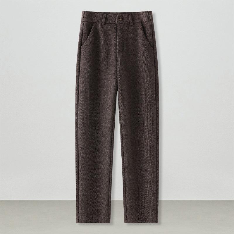 Women s Elegant Woolen Slim-Fit Cigarette Pants - Autumn/Winter 2025 Collection 4XL (recommended 145-155 jin)