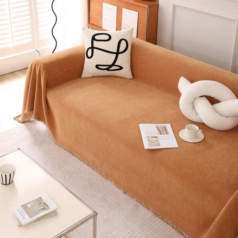 Tecido de Toalha para Sofá Chenille Nórdico Espesso Tecido de Sofá de Luxo Leve Universal para Todas as Estações Capa de Sofá Universal Almofada de Sofá Antiderrapante Universal