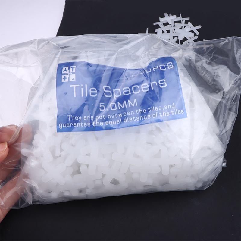 500Pcs 1/1.5/2/2.5/3/5/Mm Plastic Cross Ceramic Tile Leveling System Clips Spacer Ceramic Floor Construction Tools