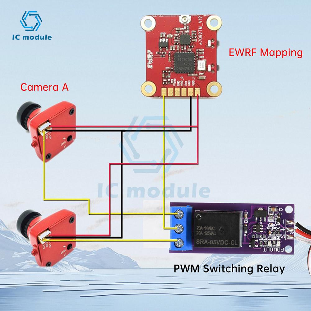 Universal RC Model Relay Switch Wide Voltage Range 5-12V PWM Switching Flight Light Controller Universal Switch