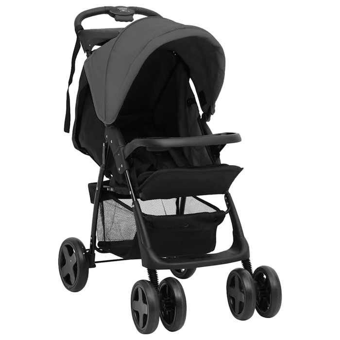 VidaXL Poussette pour Bébé 2-en-1 Landau Pliable pour Tout-petit Enfants Poussette de Voyage Protection contre Rayons UV 10384