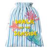 Drawstring Travel Bags with Cute Seaside Print Breathable Water Repellent Lightweight for Women Summer Vacation