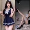 Sexy Large Size Sailor Uniform Campus Bunny Uniform Pure Desire Robe Seduction Student Clothing