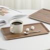 Walnut Tea Tray Rectangular Coffee Shop Dessert Snack Tray Tea Cup Storage Tray High-grade Wooden Plate