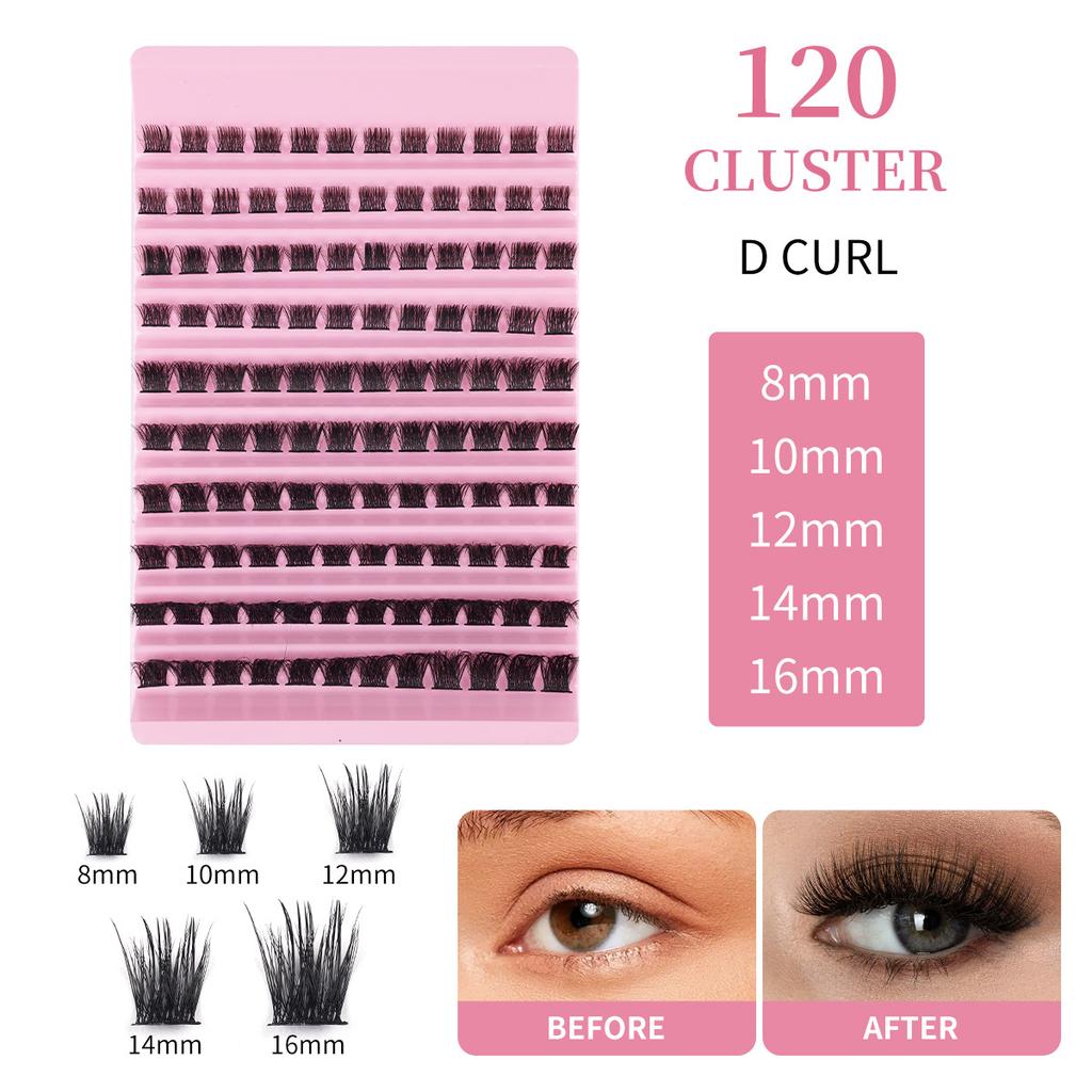 30P40P Hot Melt Multi-Haired False Eyelashes Segmented Self-Grafting Thick Natural Stage Flat False Eyelashes