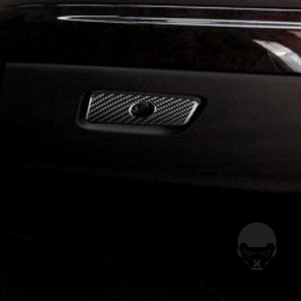 Real Carbon Fiber Co-pilot Glove Box Handle Cover For Durango Grand Cherokee