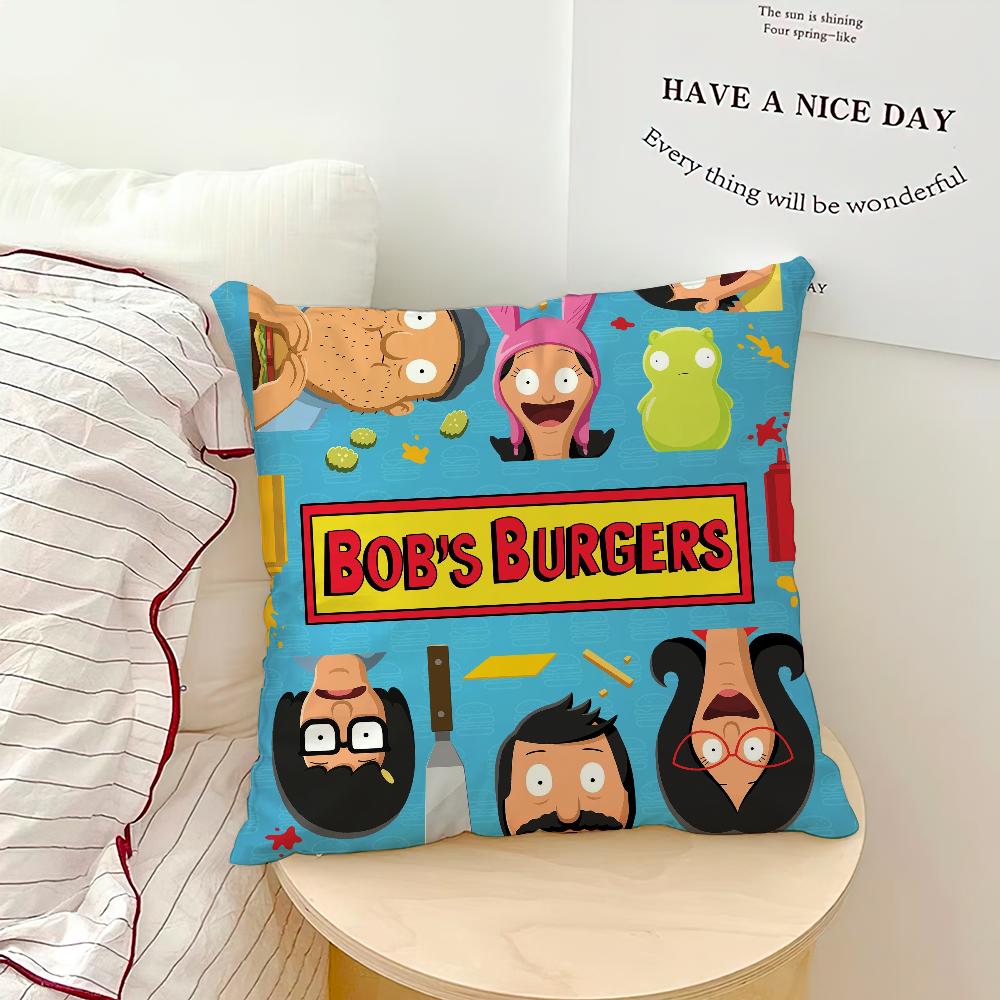 Cartoon B-Bobs Cute B-Burgers cool cushion cover Pillow Cover Home Sofa living Decoration Room  Office Car Nordic Simplicity
