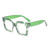 Fashion Colorful Stripe Oversize Glasses Stylish Square Frame Women's Eyewear Chic Personalized Brand Design