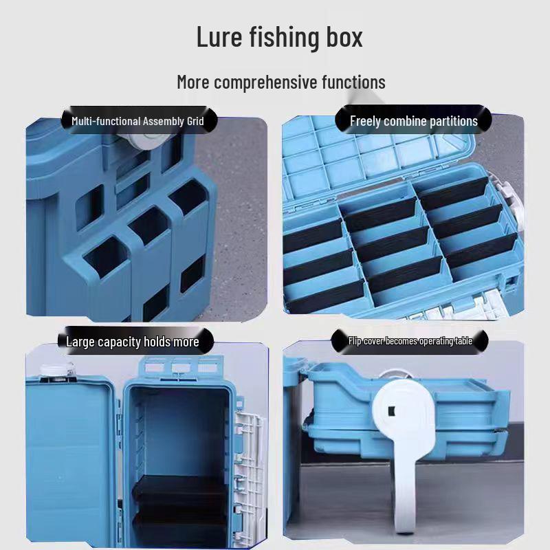 Large-Capacity Multifunctional Fishing Tackle & Rod Holder Box