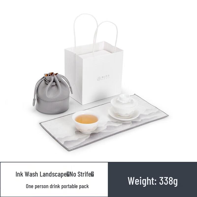 Nanshan Xiansheng Ink Landscape Portable Gaiwan Tea Set One-Person Portable Set