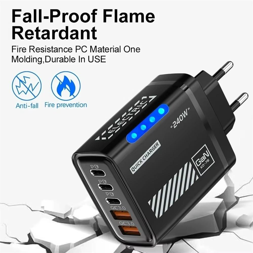 USB A+C Phone Charger Adapter Multi Port USB C Charger for iPhone/Xiaomi/Samsung