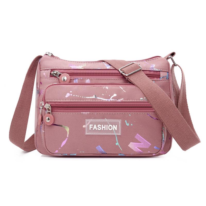 New Shoulder Bag Women's Fashion Multi Layer Storage Simple Messenger Bag To Work Commuting Shopping Joker Tote Bag.