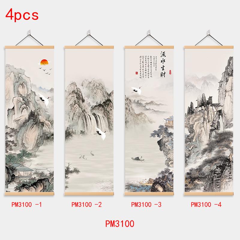 Traditionelle chinesische Landschaftsmalerei, klassische Kunst, Wandbild, Poster, Leinwand
