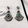 Ethnic Style Retro Czech Diamond Crystal Fringed Earrings Femininity Personality Silver Needle Earrings Niche High-end Earrings