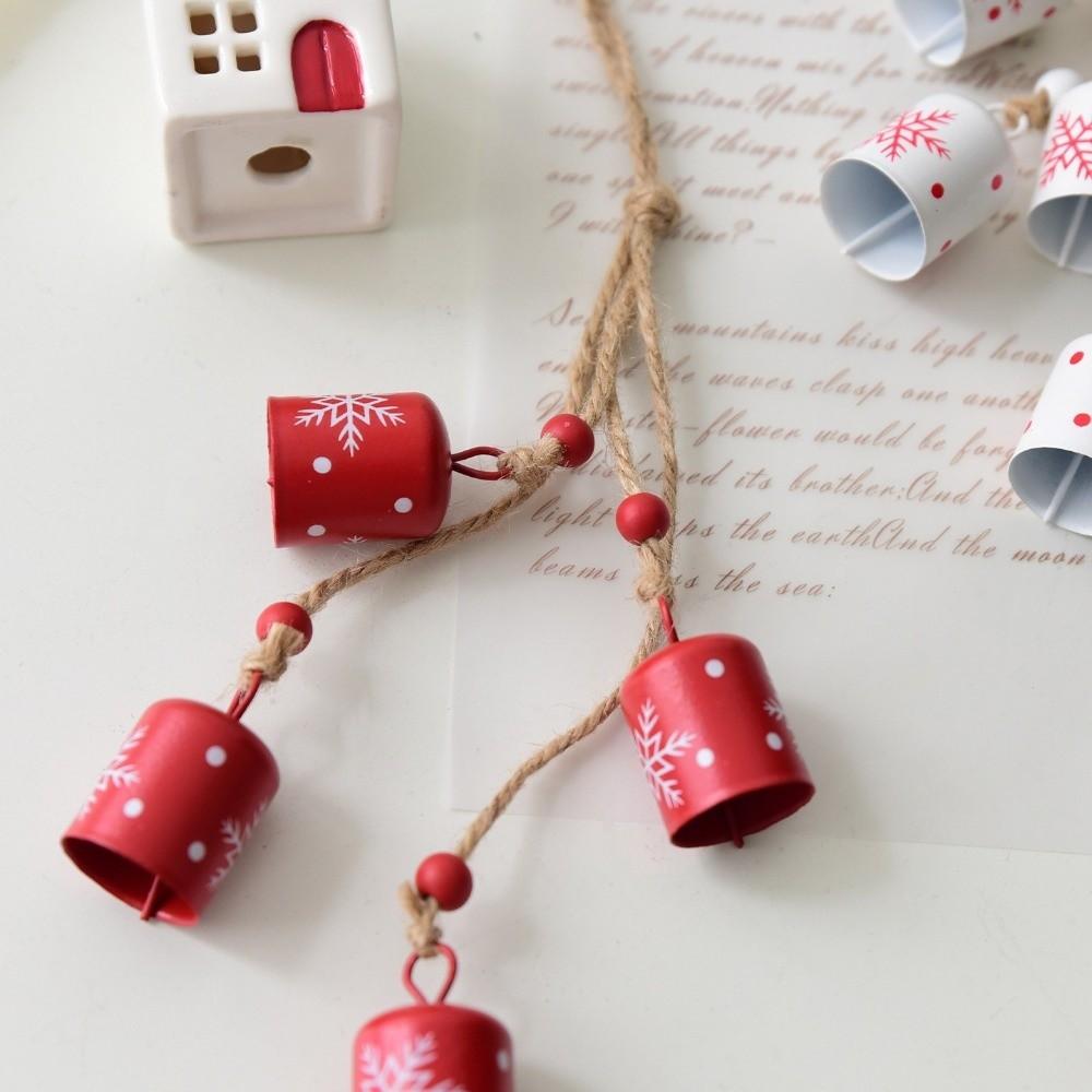 Snowflake Christmas Tree Bells String Vintage Creative Bells Pendant  Christmas Decoration