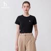HAZZYS Women's Casual Embroidered Round Neck T-shirt