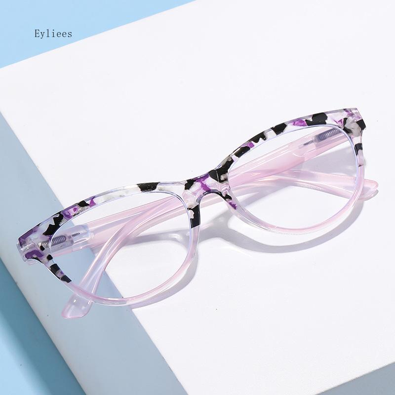 Female's Spectacles Trend Printed Frames Reading Spectacles Male Eye Protection Anti-Blue-Ray Presbyopia Eyeglasses +1.0~+4.0