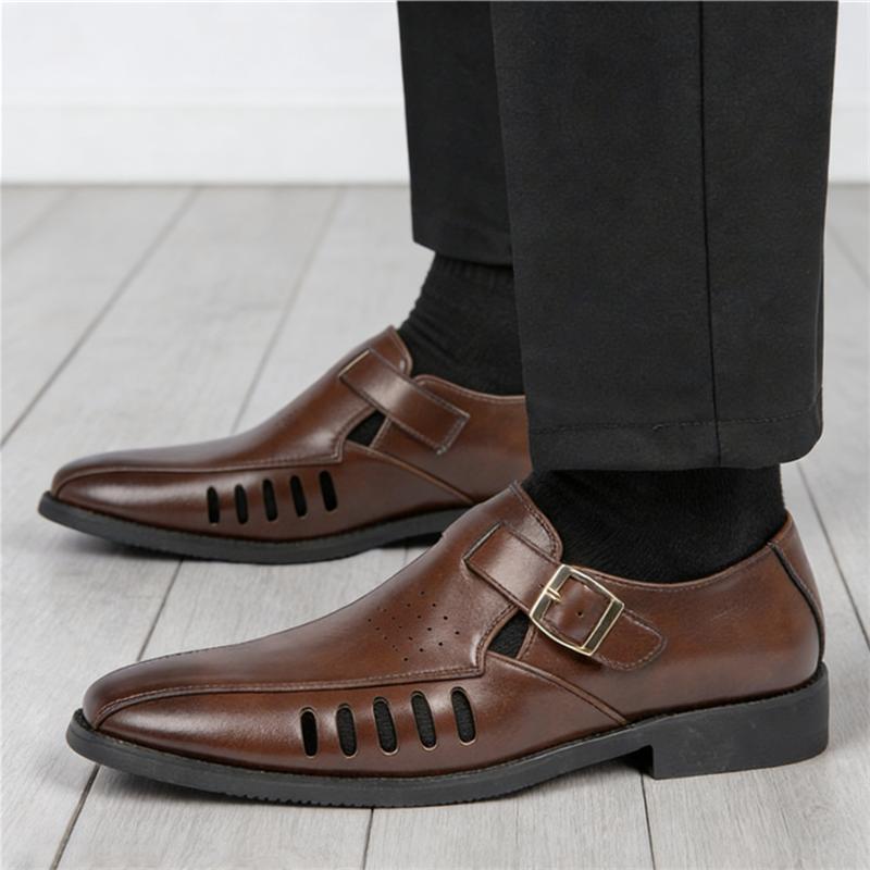 Summer New Rome Gladiators All-match Leather Casual Shoes for Men Luxury Designer Breathable Beach Sandals Outdoor Slippers