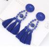 Punk Big Circle Hoop Long Tassel Earrings for Women Girls Steampunk Ear Clip Punk Style Earring Ear Ring