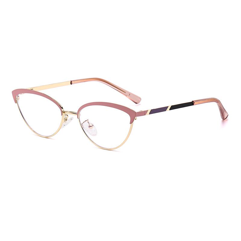 6214 Cat Eye Fashion European And American Small Frame Anti-Blue Glasses, New Street Photography Trend Versatile Flat Glasses