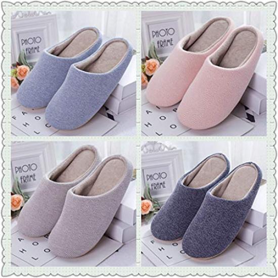 Miyasora Indoor Set of 4 for Men and Perfect for or Work Slippers, Stylish, Washable, (2 pairs) Women, Non-Slip, Cushioned, Washable, Quiet, Guests,