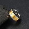 Trendy Couple Rings Women White Crystal CZ Rings Set Simple Men Stainless Steel Zircon Ring Wedding Band Jewelry Gifts For Lover