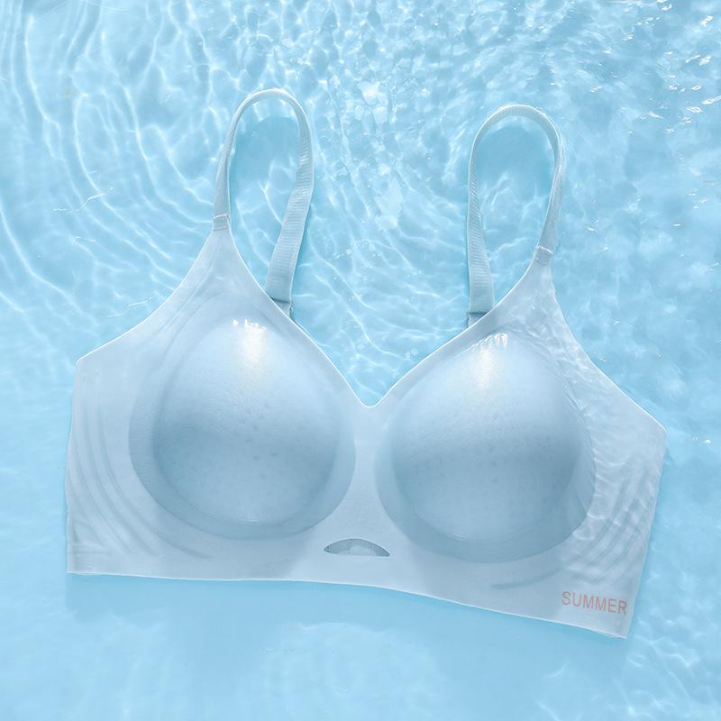 Xia's New Light and Thin Jelly, Large Size Soft Support, Skin-friendly Without Steel Ring, Bra Breathable and Seamless