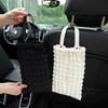 New Car Tissue Box Temperament Puff Grid Car Seat Hanging Paper Drawer Cartoon Bear Car Tissue Drawer