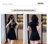 2024 Summer National Style Cheongsam-Style Splicing Two-Piece Suit: Skirt and Shorts Set