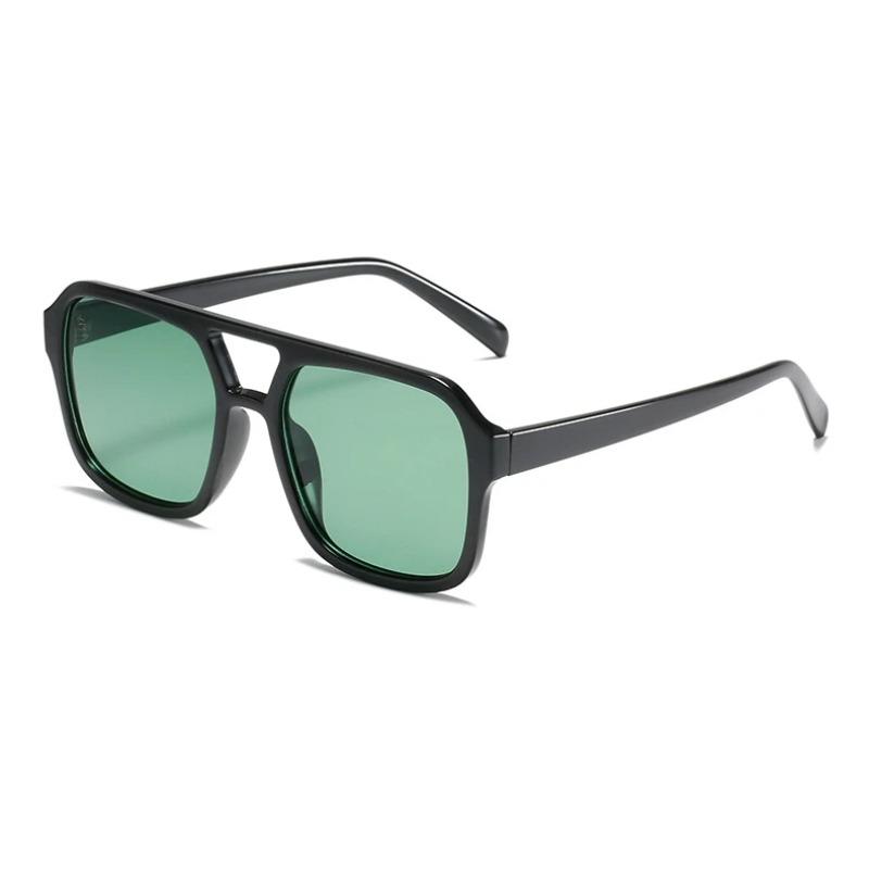 Retro Square Sunglasses Women Men New Trends Double Beam Yellow Big Sun Glasses Female Oversized Eyewear Shades UV400