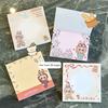 4Pcs Cute Labubu Self Adhesive Sticky Notes Cartoon Kawaii Note Paper Mini Portable Notebook School Supplies Student Stationery