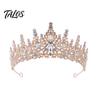 Diamond Appearance Crown Women Sparkling Rhinestones Inlaid Bridal Tiara Secure Fit Rhinestone Lightweight Princess with Curved Ends Pins Hair