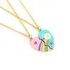 Hot-selling good friend series necklace fashion alloy magnetic love pendant girlfriend set gift