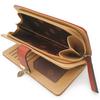 Women's Rose Gold Vegan Leather Leaf Bi-fold Card Coin Holder Long Wallet