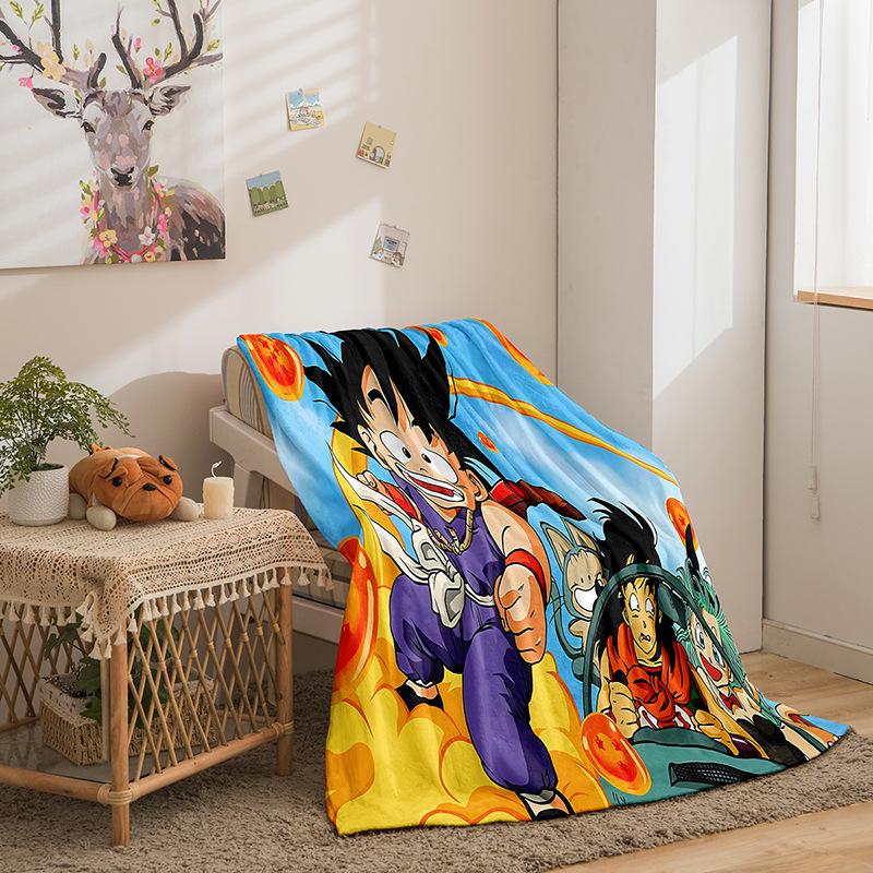 Riman Dragon Ball Series Flannel Blanket 3D Printed Sofa Blanket Thickened Blanket