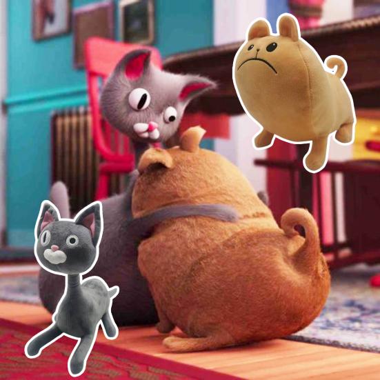 Noodle Cat And Bun Dog Plush Toy Cute Stuffed Animals Plush Soft