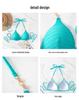 Super Thick Push-Up Bra for Small Chest with Extra Upward Support and Sexy Beautiful Back - Holiday Hot Spring Swimsuit for Women.