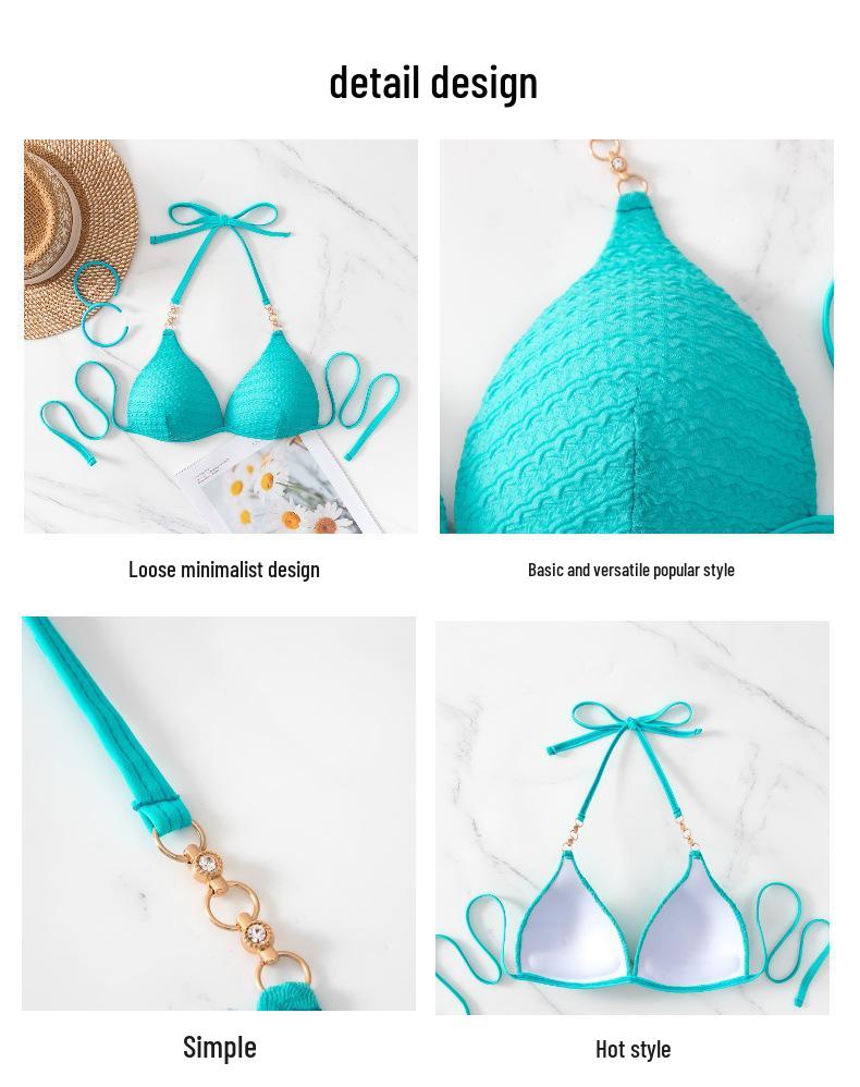 Super Thick Push-Up Bra for Small Chest with Extra Upward Support and Sexy Beautiful Back - Holiday Hot Spring Swimsuit for Women.