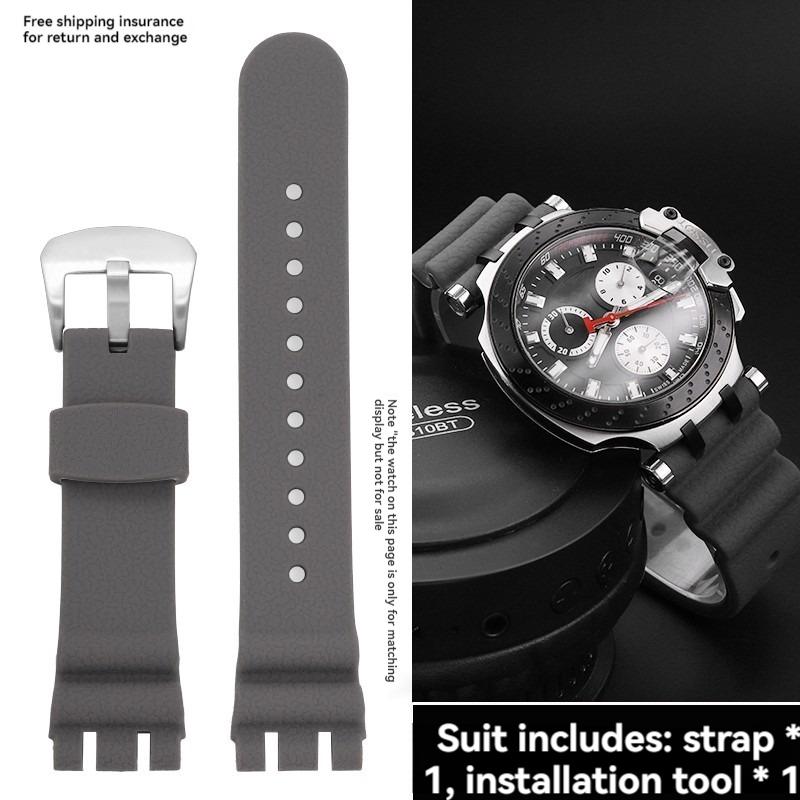 For Tissot Racing Series T115 Silicone Stainless Steel Buckle T115.417 Watch Band Men's Watch Accessories 22mm Waterproof Strap