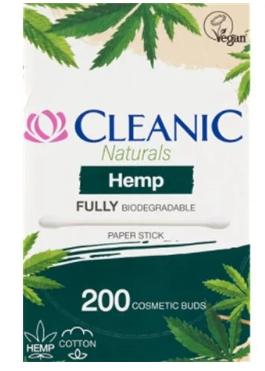 Cotons-tiges biodégradables au chanvre biologique – Écologiques, paquet de 200 par Cleanic Naturals
