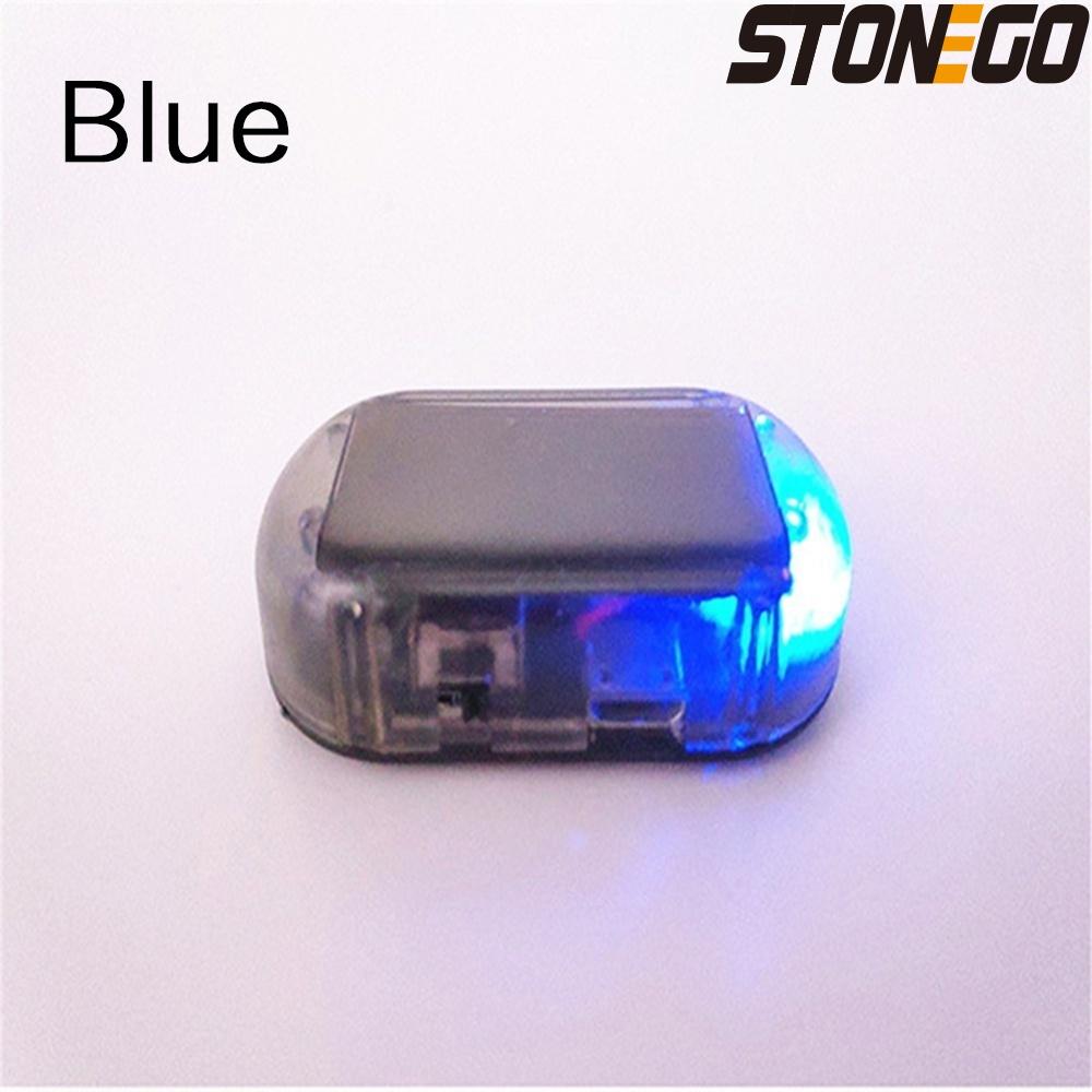 

STONEGO Solar Power Car Security Alarm LED Light Anti-Theft Warning Flash Blinking Fake Car Led Light Flash Blinking Lamp синий