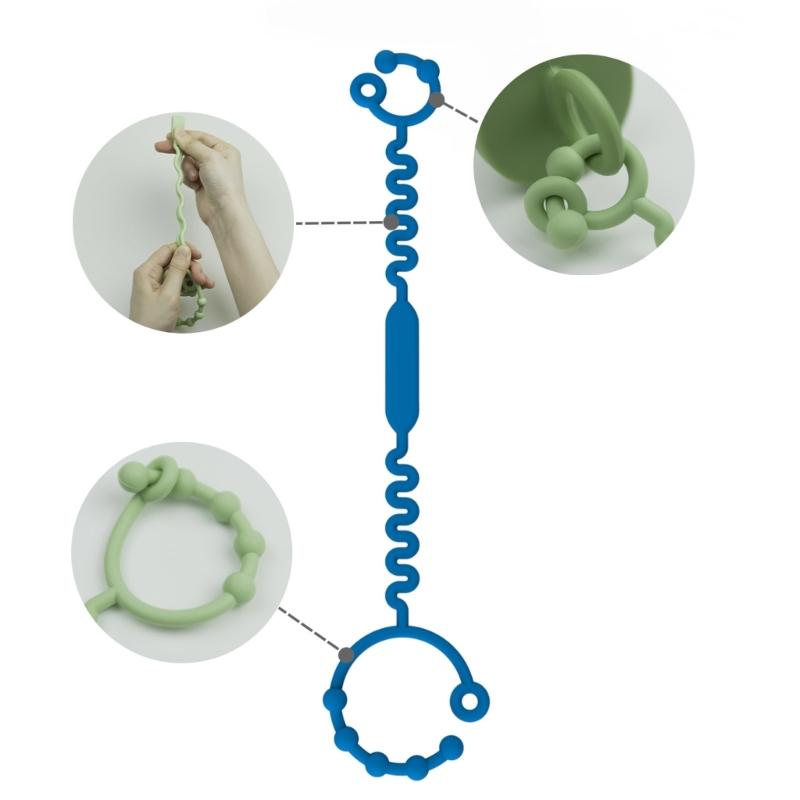 Multifunctional Baby Bottle  & Toy Holder Soft Silicone Cup Strap Colorful Infant Bottle Leash Essential for Strollers